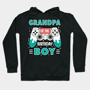 grandpa Of The Birthday Boy Video Game B-day Gift For Boys Kids Hoodie